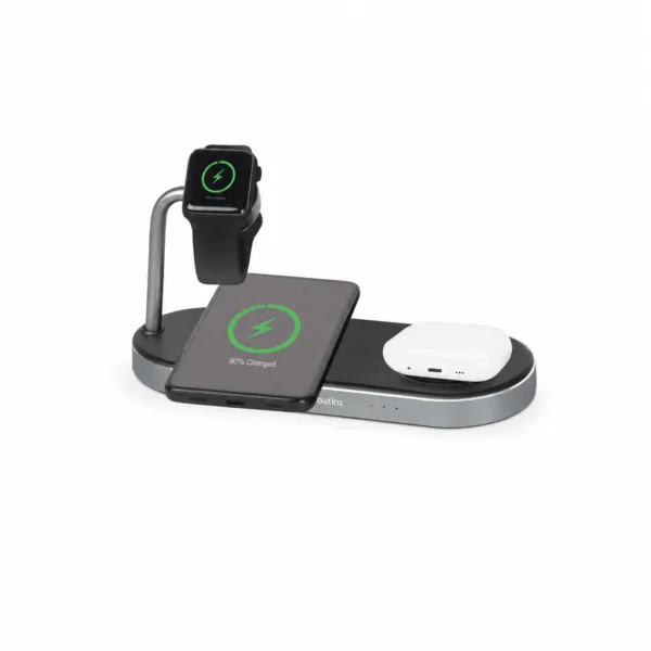 Chargeur sans fil 3-en-1 avec support pour smartphone
