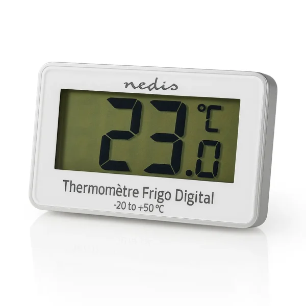Thermomètre digital pour réfrigérateur affichant la température