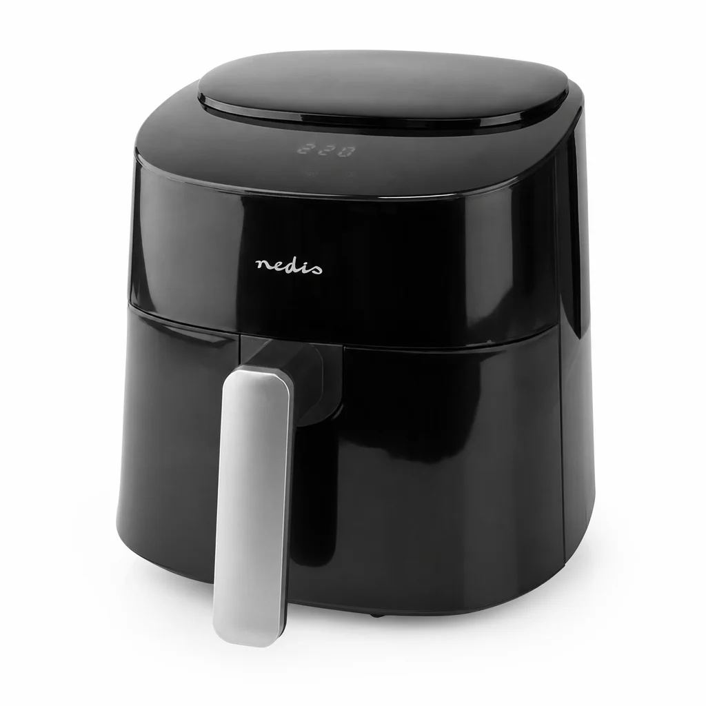 Nedis Friteuse à Air Chaud XL KAAF160BK, 4,2 L, 8 Programmes, Tactile, Noir