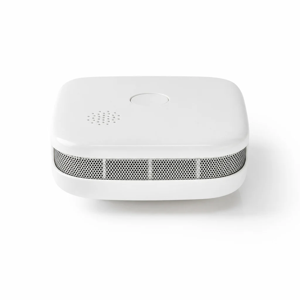 Nedis Détecteur de fumée connecté Wi-Fi Tuya, alarme sonore, application gratuite, blanc