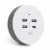 TnB Station de Charge ICONIQ 30W, 4 Ports (3x USB-A + 1x USB-C PD 3.0), Blanc/Tissu Gris Chiné