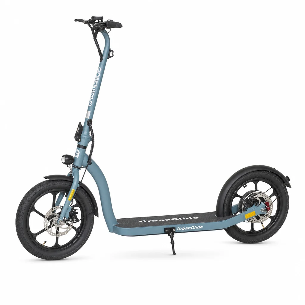 Urbanglide 160 City, Trottinette Électrique, Roues 16″, Frein à Disque, Bleu Ardoise